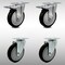 Service Caster 5 Inch SS Black Polyurethane Top Plate Caster Total Lock Brakes SCC, 2PK SCC-SSTTL20S514-PPUB-BLK-2-S-2 - alternate 1